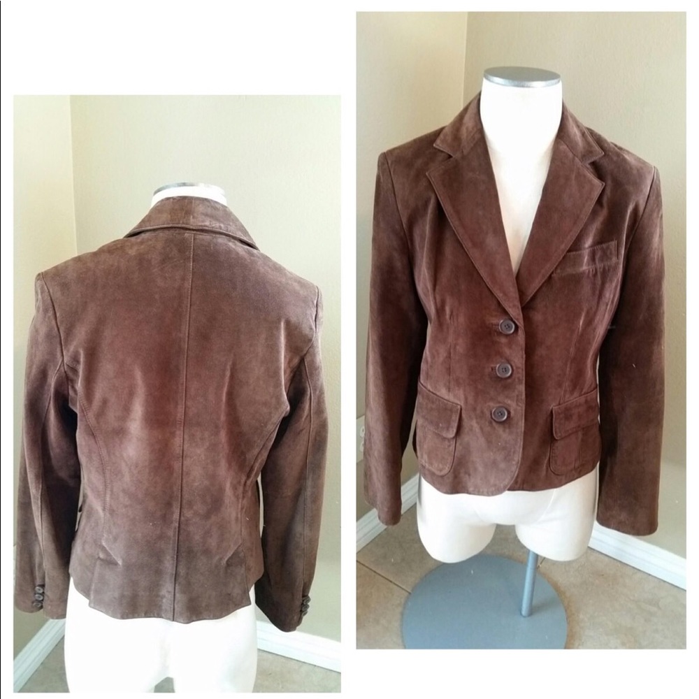Valerie Stevens brown leather blazer jackets